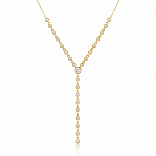 SOLITAIRE Y SHAPE LONG NECKLACE