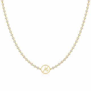 LETTER IN CIRCLE CHOKER - ELEGANT GIRLS