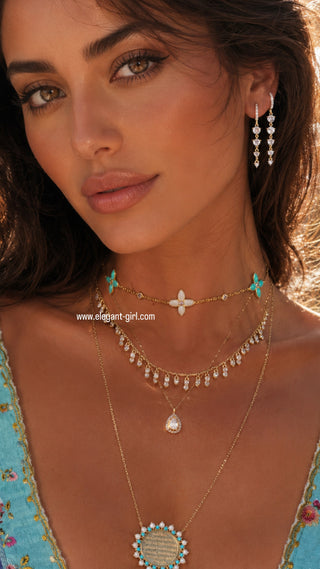 Ayat Al Kursi Turquoise Pearl Necklace - ELEGANT GIRLS