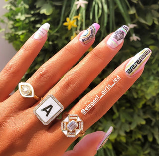 RECTA LETTERS RING