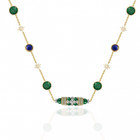 IMPERIAL MALACHITE LAPIS STARS NECKLACE