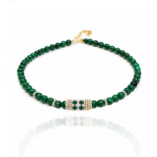 IMPERIAL GREEN MALACHITE CHOKER - ELEGANT GIRLS