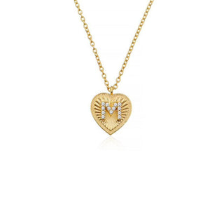 CRAFTED HEART LETTER NECKLACE