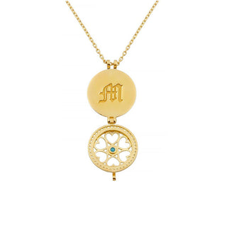 LOCKET WITH INITIAL LETTER NECKLACE