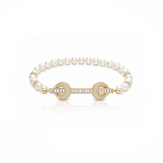 THE POWER PEARLS  BAGUETTE BRACELET - ELEGANT GIRLS