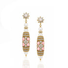 IMPERIAL WHITE PEARLS PINK EARRING