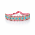PINK THREAD TURQUOISE STONES CHOKER