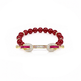 THE POWER RED OMBRE BAGUETTE BRACELET