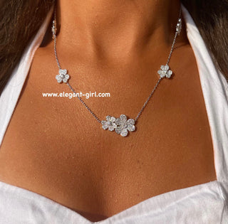 DIAMOND FLOWER NECKLACE