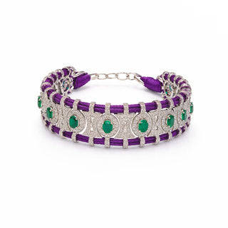 PURPLE EMERALD STONES BRACELET