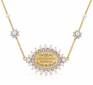 ✨ Dependent Woman Pearl Choker