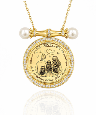 The Pearl Bar Family Necklace