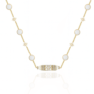 IMPERIAL WHITE PEARLS STARS NECKLACE