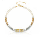 GOLD IMPERIAL PEARLS OMBRE CHOKER
