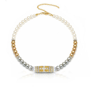 GOLD IMPERIAL PEARLS OMBRE CHOKER