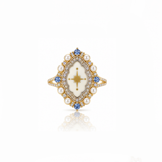 White Lumière Star Ring