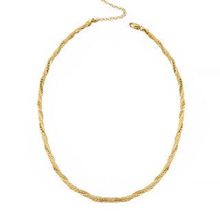 DOUBLE CRAFTED SNAKE SKIN NECKLACE - ELEGANT GIRLS
