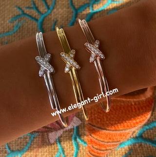 GOLD JEUX WITH DIAMOND BANGEL