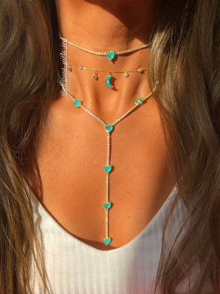 HEART PARABIA TOURMALINE LONG NECKLACE