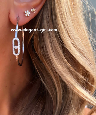 UNO MOVE HOOP EARRING