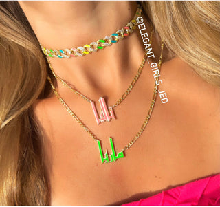 NEON ENAMEL CUBAN CHOKER