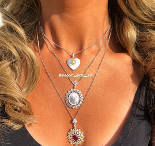 THE LUXURY HEART SILVER NECKLACE