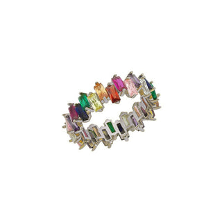 FIRE RAINBOW BAGUETTE RING