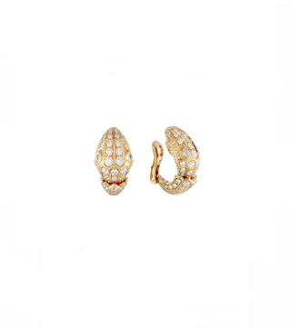 MINI GOLD SERPENTI HEAD EARRING