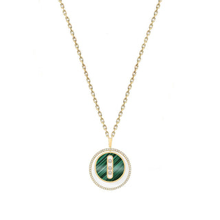 GREEN MALACHITE LUCKY MOVE NECKLACE