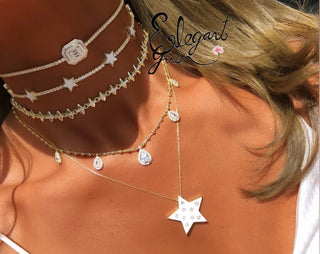 WHITE STARS TENNIS  CHOKER