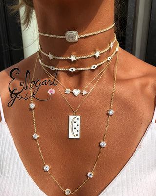 LOVE ATTACK WHITE NECKLACE - ELEGANT GIRLS