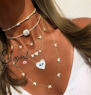 LOVE ATTACK WHITE NECKLACE - ELEGANT GIRLS