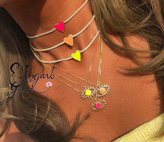 NEON COLORS EYE NECKLACE
