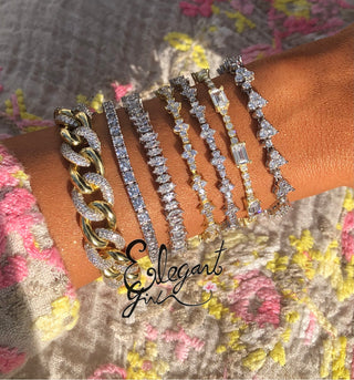 NEW MARQUISE STONES BRACELET SILVER