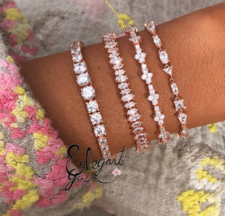 NEW DIAMOND SHAPE BRACELET ROSE GOLD