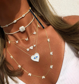 Tennis Eyes choker white - ELEGANT GIRLS