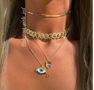 All the eyes on u turquoise necklace - ELEGANT GIRLS