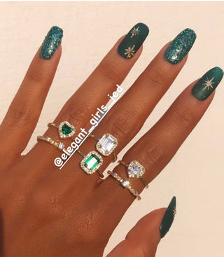 GREEN HEART RING
