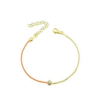 ORANGE ONE STONE SOLITAIRE BRACELET