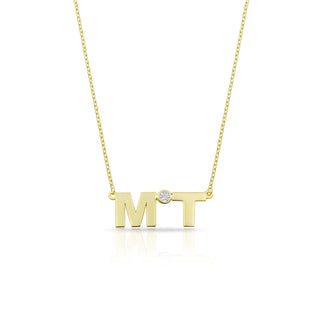 TWO LETTER NECKLACE - ELEGANT GIRLS