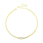HEART SNAKE SKIN CHOKER