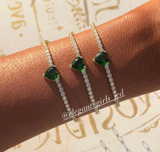 ONE GREEN HEART BRACELET