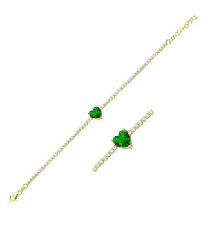 ONE GREEN HEART BRACELET