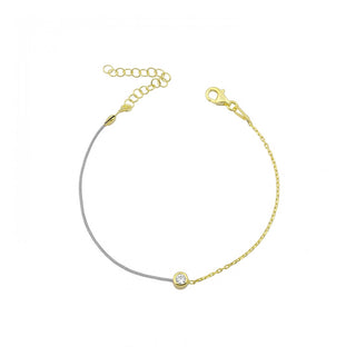 WHITE ONE STONE SOLITAIRE BRACELET