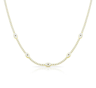 Tennis Eyes choker white - ELEGANT GIRLS