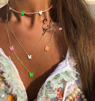 CANDY BUTTERFLY LAYER NECKLACE