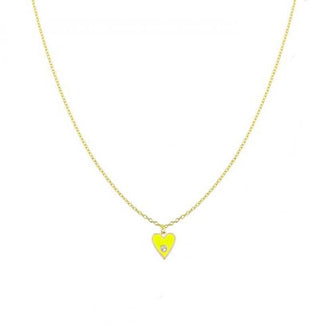 YELLOW MINI HEART NECKLACE