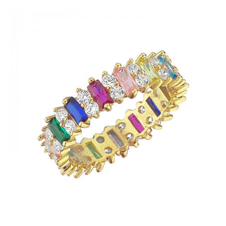 RAINBOW BAGUETTE MIX RING