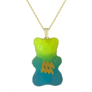 GLOW IN DARK HOROSCOPE GUMMY BEAR NECKLACE