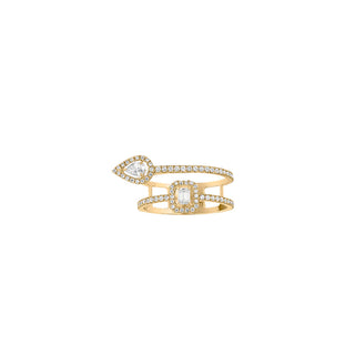 TWIN TWO ROW RING